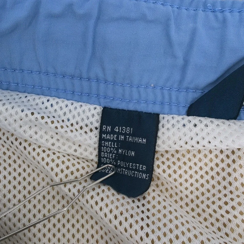 Vtg Polo Ralph Lauren Swim Trunks Cargo Pocket Drawstring Men's Large Flesh Pony